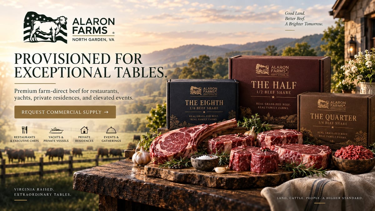 Alaron Farms Provisions farm-direct beef display